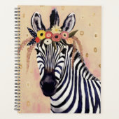 Klimt Zebra | In Blume verziert Planer (Vorderseite)