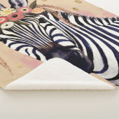 Klimt Zebra | In Blume verziert Sherpadecke (3/4)