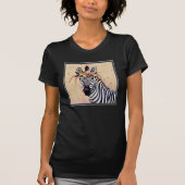 Klimt Zebra | In Blume verziert T-Shirt (Vorderseite)