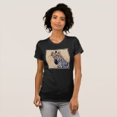 Klimt Zebra | In Blume verziert T-Shirt (Vorne ganz)
