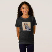 Klimt Zebra | In Blume verziert T-Shirt (Vorne ganz)