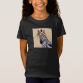 Klimt Zebra | In Blume verziert T-Shirt (Vorderseite)