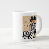 Klimt Zebra | Krone der Blume Jumbo-Tasse (Vorderseite Rechts)