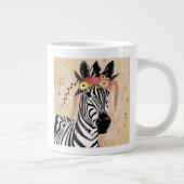 Klimt Zebra | Krone der Blume Jumbo-Tasse (Rechts)