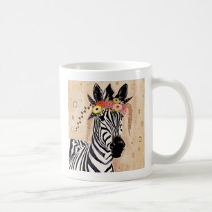 Klimt Zebra   Krone der Blume Kaffeetasse