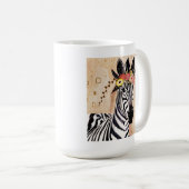 Klimt Zebra | Krone der Blume Kaffeetasse (VorderseiteRechts)