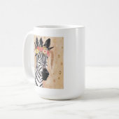 Klimt Zebra | Krone der Blume Kaffeetasse (Vorderseite Links)