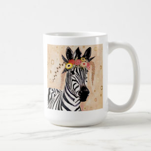 Klimt Zebra   Krone der Blume Kaffeetasse