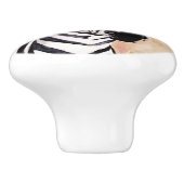 Klimt Zebra | Krone der Blume Keramikknauf (Seitenansicht)