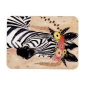 Klimt Zebra | Krone der Blume Magnet (Horizontal)