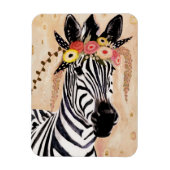 Klimt Zebra | Krone der Blume Magnet (Vertikal)