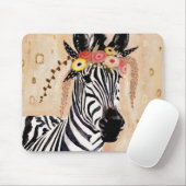 Klimt Zebra | Krone der Blume Mousepad (Mit Mouse)