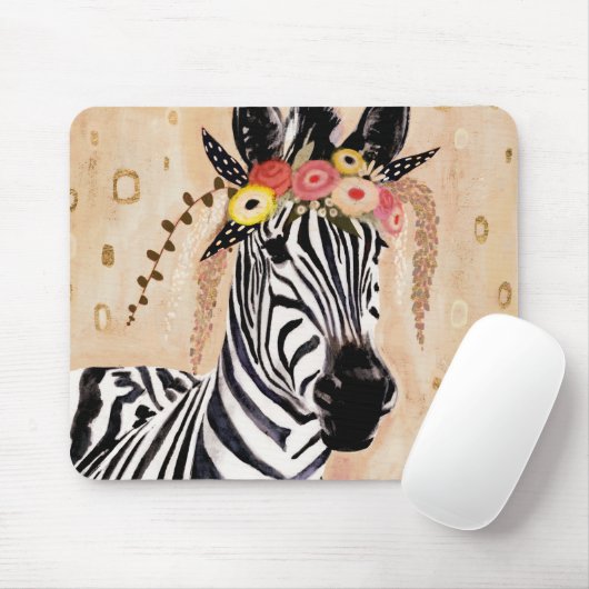 Klimt Zebra | Krone der Blume Mousepad (Mit Mouse)