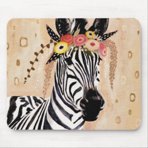 Klimt Zebra   Krone der Blume Mousepad