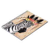 Klimt Zebra | Krone der Blume Notizblock (Linke Seite)