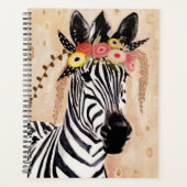 Klimt Zebra | Krone der Blume Planer (Vorderseite)