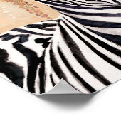 Klimt Zebra | Krone der Blume Poster (Ecke)