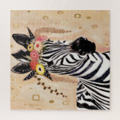 Klimt Zebra | Krone der Blume Puzzle (Vertikal)