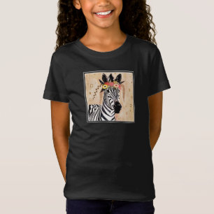 Klimt Zebra Krone der Blume T-Shirt