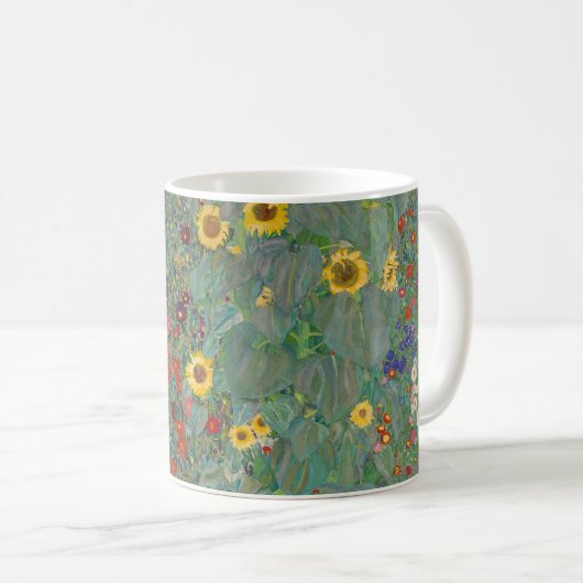 Klimts Bauerngarten mit Sonnenblumen Kaffeetasse (VorderseiteRechts)