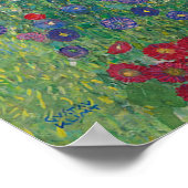 Klimts Bauerngarten mit Sonnenblumen Poster (Ecke)