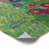 Klimts Bauerngarten mit Sonnenblumen Poster (Ecke)