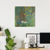 Klimts Bauerngarten mit Sonnenblumen Poster (Heimbüro)