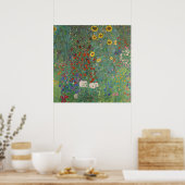 Klimts Bauerngarten mit Sonnenblumen Poster (Küche)