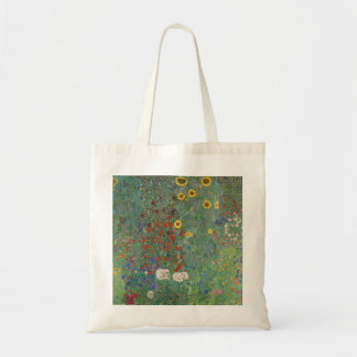 Klimts Bauerngarten mit Sonnenblumen Tragetasche