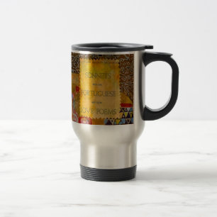 Klimts goldene Umarmungs-Reise-Tasse Reisebecher