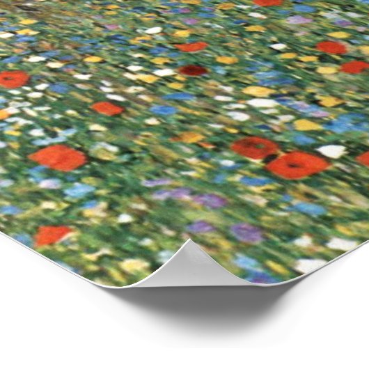 Klimts Mohnfeld Poster (Ecke)