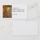 Klimts Portrait Adele Bloch-Bauer Visitenkarte (Vorne/Hinten)