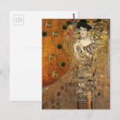 Klimts Porträt Adele Bloch-Bauer Postkarte (Vorne/Hinten)