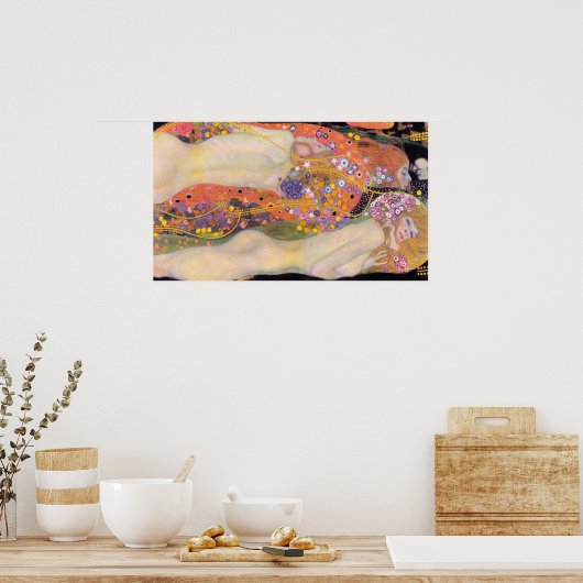 Klimts Wasserläufe II Poster (Küche)