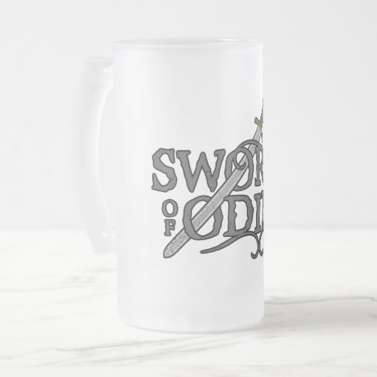 Klinge der Odin Logo-Tasse Mattglas Bierglas (Vorderseite Links)