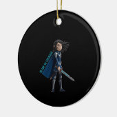 Klinge des Mutes Keramik Ornament (Links)