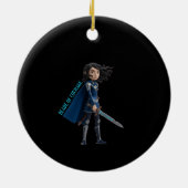 Klinge des Mutes Keramik Ornament (Hinten)