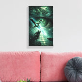 Klinge gegen das Universum Leinwanddruck (Insitu (Wohnzimmer))