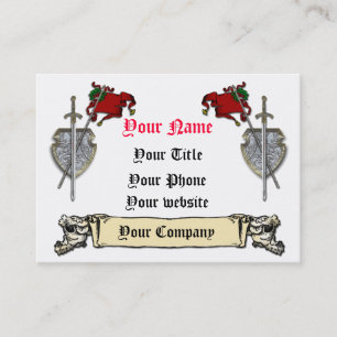 Klinge-, Schild- und Fahnen-Visitenkarteschablone Visitenkarte