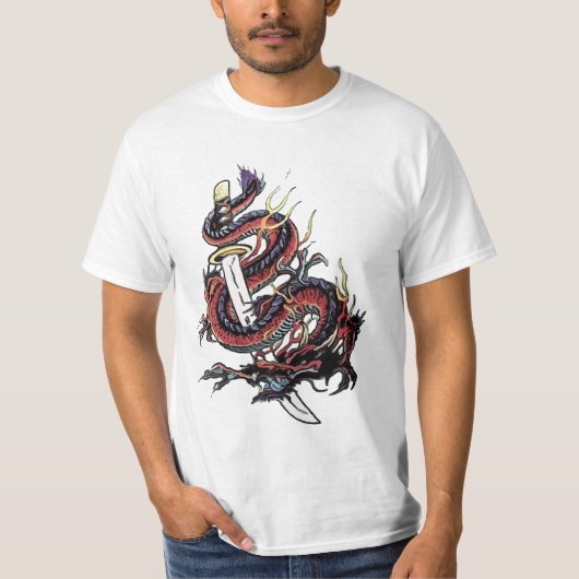 Klinge und Drache T-Shirt (Vorderseite)