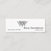 Klinge von Gerechtigkeit (mit Skalen) Mini Visitenkarte (Vorderseite)