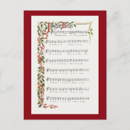 Klingel-Bell-Partitur Feiertagspostkarte