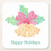 Klingel-Bell-Untersetzer durch Sue Weidlich Rechteckiger Pappuntersetzer (Vorderseite)