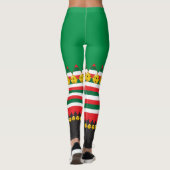 Klingel-Bell-Weihnachtself-Kostüm-Leggings Leggings (Rückseite)