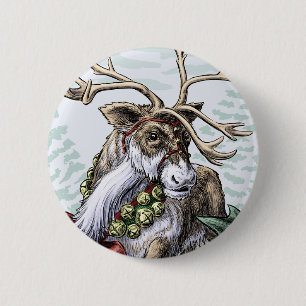 "Klingel-Bell-" Weihnachtsren-Button Button