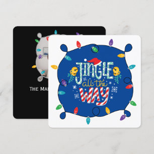 Klingel den ganzen Weg (füge dein Foto hinzu) Feiertagskarte