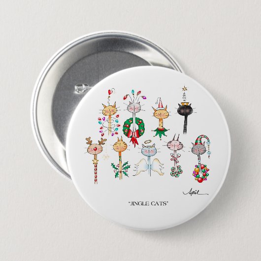 KLINGEL-KATZEN Knopf Button (Vorne & Hinten)