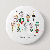 KLINGEL-KATZEN Knopf Button (Vorderseite)