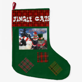 Klingel-Katzen-Sammlung Großer Weihnachtsstrumpf