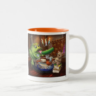 Klingel-Klingel wenig Gnome-Frosch-und MäuseTasse Zweifarbige Tasse